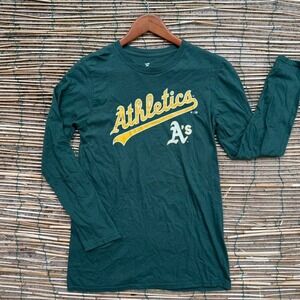 Oakland Athletics A's Green Long Sleeve Shirt Size Small MLB Fanatics
